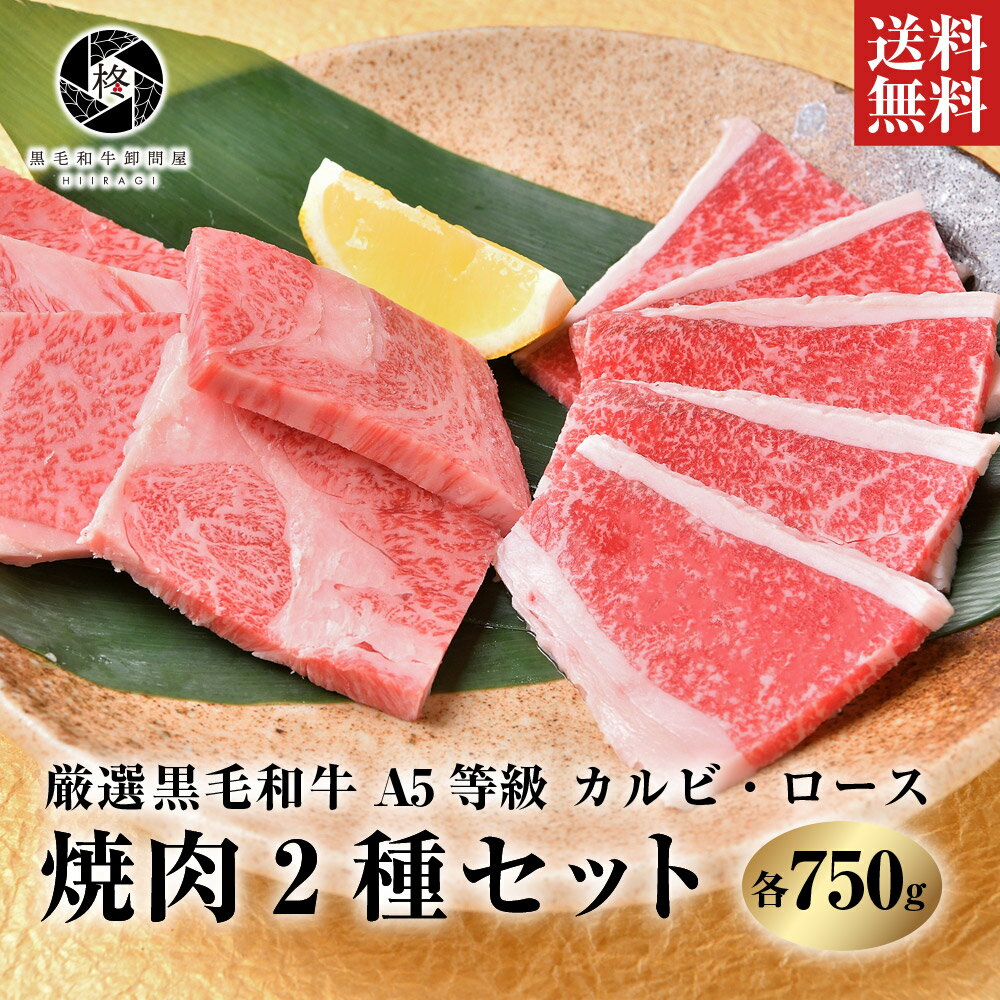 楽天黒毛和牛卸問屋　柊牛肉 肉 焼肉 黒毛和牛 霜降り ロース 750gカルビ 750g 大容量 送料無料 お取り寄せグルメ 贈り物 通販 冷凍食品