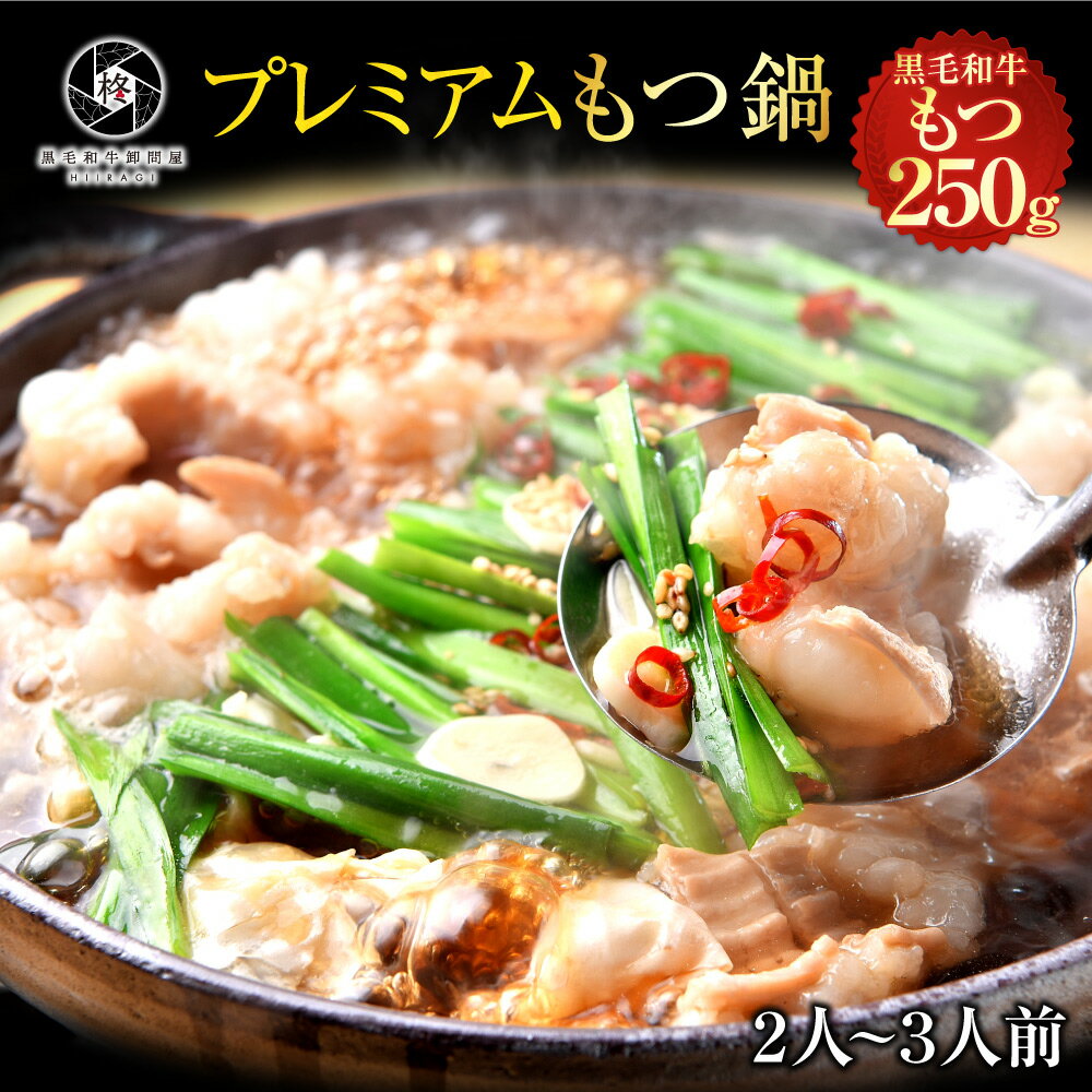 黒毛和牛100% もつ鍋 セット 2〜3人前 最高級 醤油 or 味噌 選べるスープ 送料無料 お取り寄せグルメ ギフト 贈り物 通販 冷凍食品