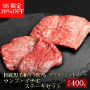 【スーパーセール20%OFFさらに抽選で最大100%ポイントバック】【十勝姫ランプ・イチボステーキセット 計400g】北海道産黒毛和牛グラスフェッドビーフパーティー ギフト 贈り物 プレゼント お祝 御祝 誕生日 記念日 お取り寄せ 父の日 内祝い 誕生日 お中元
