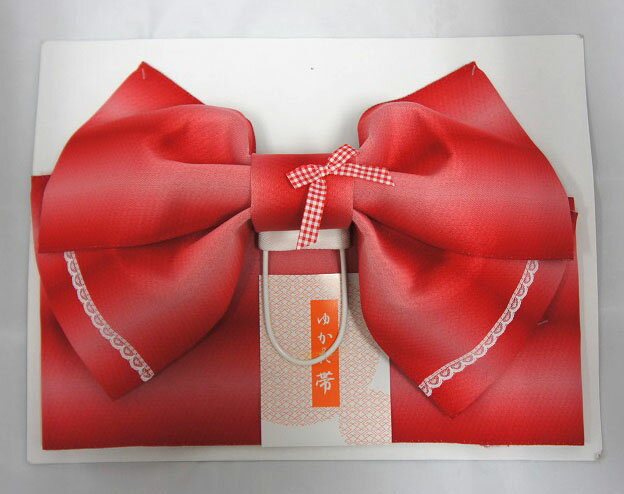 子供作り帯 ゆかた帯子供 ゆかた用作り帯 ジュニアゆかた 日本製 ジュニアサイズ 浴衣帯 ゆかた ポリエステル 赤系 ※訳あり処分品 ※メール便不可 ※返品不可...