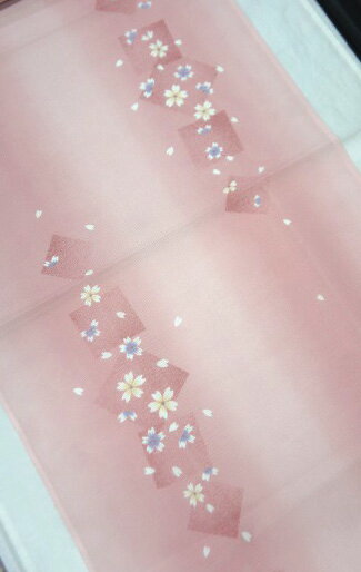 はぎれ ポリエステル 夏物 絽　切り売り ハギレ 小紋 切り売り1mから 巾：約38cm 返品交換不可 小物作り 手芸　※他の商品と同梱不可 ※店頭見切り品の為キズ等あり。※お1人様2点限り ※柄の配置等は当店のおまかせ　※配送の都合上コンパクトに畳んでお送りします。