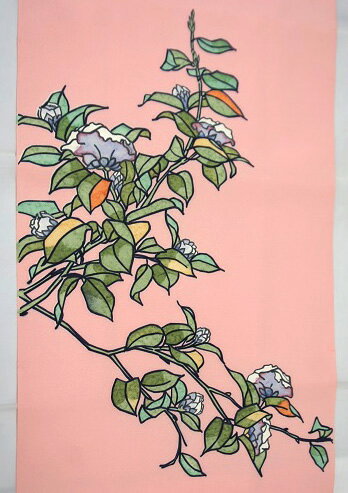 反物 付下げ 正絹 浜ちりめん 付け下げ 通産大臣賞受賞 特撰 松寿縮緬 着物 ピンク系 シルク 付下 反物 きもの反物 クリフトン・カーフ　着尺　生地　店頭処分品　店頭見切り品