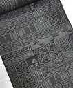 正絹 紬 着物 反物 夏物 越後夏結城物語 伝統工芸品 生地 結城紬 手織 きもの 別誂 清涼感あり つむぎ 強撚糸 ブラック 黒 シルク モダン シック 幅:...