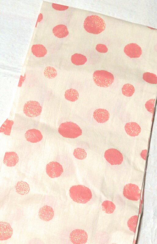 浴衣 ゆかた Fサイズ 仕立て上り浴衣 レトロ調 白っぽい淡いベージュ系 裄：約66cm フリー 綿 フリーサ..