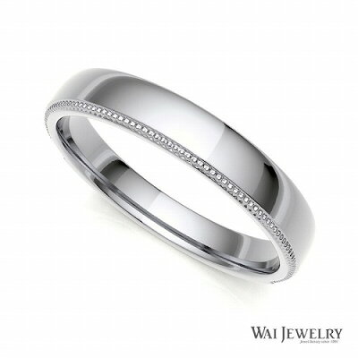プラチナダイヤリングマリッジペアリング2本セットミルグレインクラシカルデザインリング上品【結婚指輪】pt900