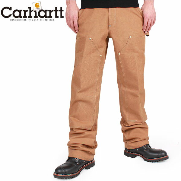 　【送料無料】【smtb-MS】【Carhartt カーハート】ダブルニーダックワークパンツブラウン【ワークパンツ】【ダックパンツ】【ペインターパンツ】【2色展開】【新品未使用】