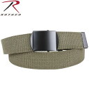 クーポンで最大18%OFF★ROTHCO ロスコ ミリタリーWEBベルト W/BLACK BUCKLE オリーブ 【ミリタリーベルト】【バックルベルト】/ ミリ...