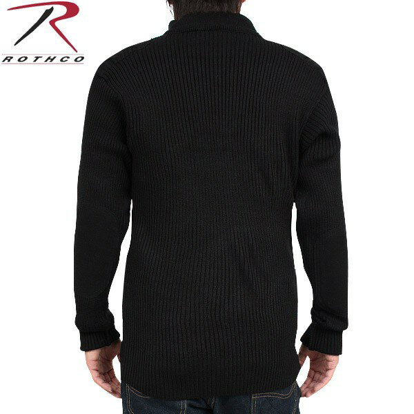 クーポンで15%OFF★ROTHCO ロスコ 1/4 ZIP アクリル コマンドセーター ブラック 【ミリタリー】【ミリタリーセーター】/ ミリタリー 春【T】