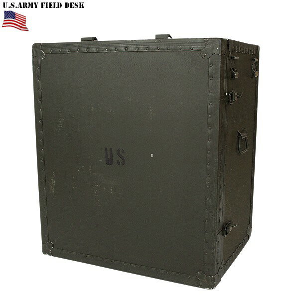 実物 新品 U.S.ARMY(米陸軍）フィールドデスク #2 OD オリーブドラブ ミリタリー インテリア ファニチャー リビング ガレージ 作業台 家具 木製 テーブル デスク 折り畳みテーブル アメリカ軍 米軍 キャビネット付【クーポン対象外】