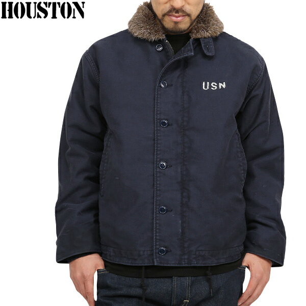 クーポンで最大15%OFF★【あす楽】WAIPER別注 HOUSTON ヒューストン 米海軍 N-1デッキジャケット V VINTAGE加工 ネイビー 【5N-1VW】ミリタリー 秋 冬 春 【Cx】【T】