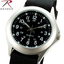 クーポンで最大15%OFF★ROTHCO ロスコ 4427 MILITARY STYLE QUARTZ WATCH ミリタリー スタイル クォーツ ウォッチ BLACK 腕時計 【ミリタリーウォッチ】/【T】