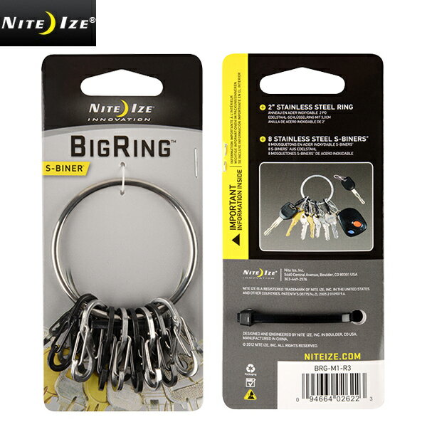 クーポンで最大18%OFF★NITE IZE ナイトアイズ S-BINER BIGRING STEEL /ミリタリー 軍物 メンズ【T】