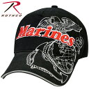クーポンで最大18%OFF★ROTHCO ロスコ Deluxe Marines G&A Low Profile Cap Black 【9794】/ ミリタリー【T】