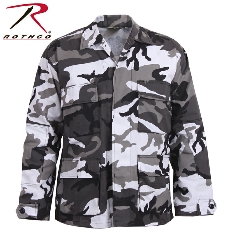 クーポンで最大15%OFF★ROTHCO ロスコ COLOR CAMO BDU シャツジャケット 8881 City Camo メンズ ミリタリー トップス タクティカル サバイバルゲーム デジタルカモ 都市迷彩 迷彩 カモフラ カモ柄 米軍 MIL-SPEC ミルスペック 《WIP》 秋 冬 服 男性 春【T】