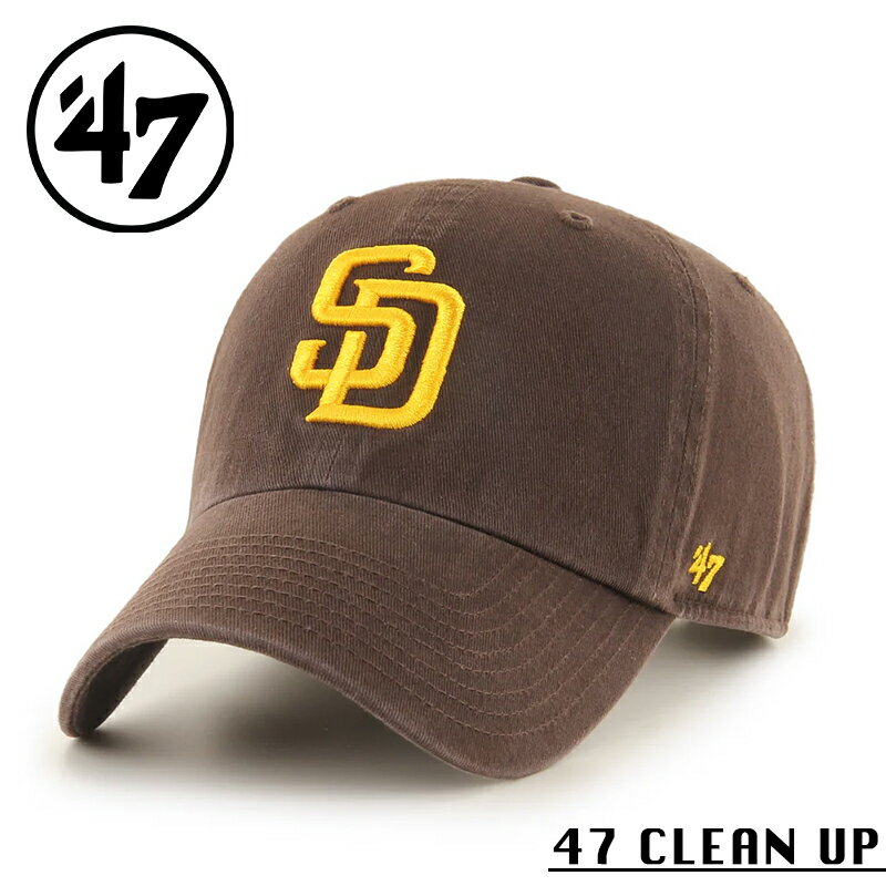 クーポンで最大18%OFF★【メーカー取次】’47 Brand フォーティーセブン・ブランド 14751153 47 CLEAN UP サンディエゴ・パドレス キャップ ブラウン【Sx】【R】