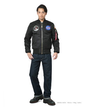 【20%OFFクーポン対象品】ALPHA アルファ TA0113 NASA APOLLO TIGHT MA-1 フライトジャケット★《WIP》ミリタリー 軍物 スリムフィット タイトフィット メンズ 男性 ギフト プレゼント