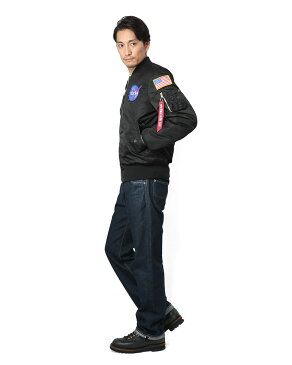 【20%OFFクーポン対象品】ALPHA アルファ TA0113 NASA APOLLO TIGHT MA-1 フライトジャケット★《WIP》ミリタリー 軍物 スリムフィット タイトフィット メンズ 男性 ギフト プレゼント