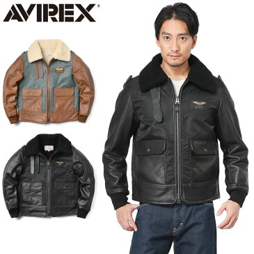 【30％OFF大特価】AVIREX アビレックス 6171071 ムートン コンビ ボマー ジャケット /【クーポン対象外】メンズ アウター ミリタリー フライトジャケット 防寒 秋 冬【24】【T】