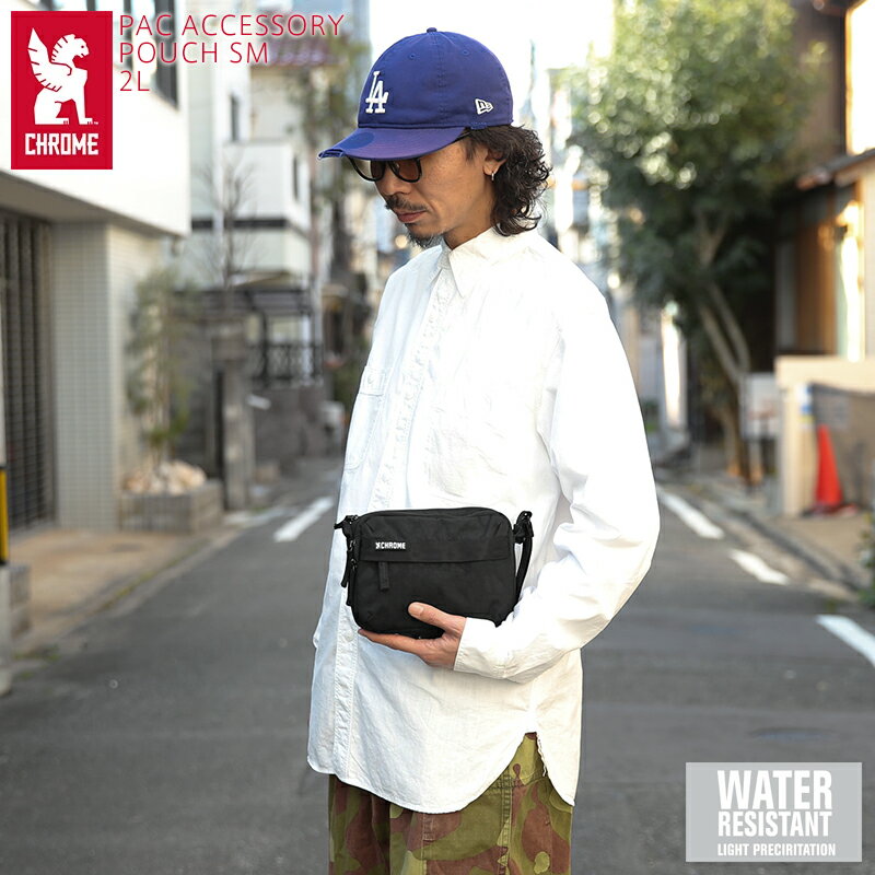 Rakuten - 【最短即日発送】CHROME クローム AJ-002 PAC ACCESSORY POUCH SM 2L パック アクセサリー ポーチ BLACK CRINKLE【T】【クーポン対象外】 夏 ワイパー｜収納 携帯 アウトドア デイリー 軽量 丈夫 通気性 蒸れにくい 収納力