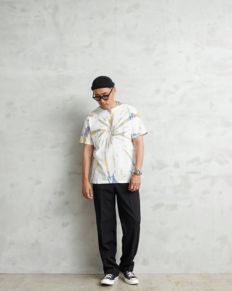 【最短即日発送】Good On×KOUHEI TERRAI KTER-2304 柿渋弁柄染め”渦” S/S クルーネックTシャツ 日本製【クーポン対象外】【T】｜メンズ トップス 半袖 タイダイ染め タイダイ柄 ヒッピー 大きいサイズ ストリート アメカジ ブランド おしゃれ 夏 ワイパー waiper-10133411 WAIPER楽天市場店 サンプル画像2