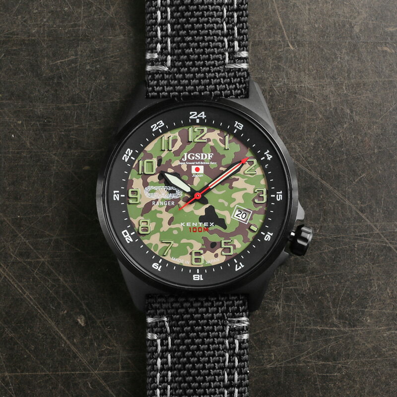 KENTEX ケンテックス S715M JSDF スタンダード 自衛隊 迷彩モデル リストウォッチ（腕時計）日本製【クーポン対象外】【T】｜ミリタリーウォッチ メンズ レディース アナログ 10気圧防水 ナイロンベルト ステンレス 蓄光
