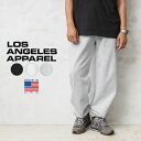 【あす楽】LOS ANGELES APPAREL ロサンゼルスアパレル HF04 14oz ヘビーフリース スウェットパンツ MADE IN USA【T】｜メンズ ボトムス イージーパンツ ジョガーパンツ 裾絞り 大きいサイズ ゆったり 無地 黒 白 グレー【クーポン対象外】《WAIPER》メンズ ミリタリー