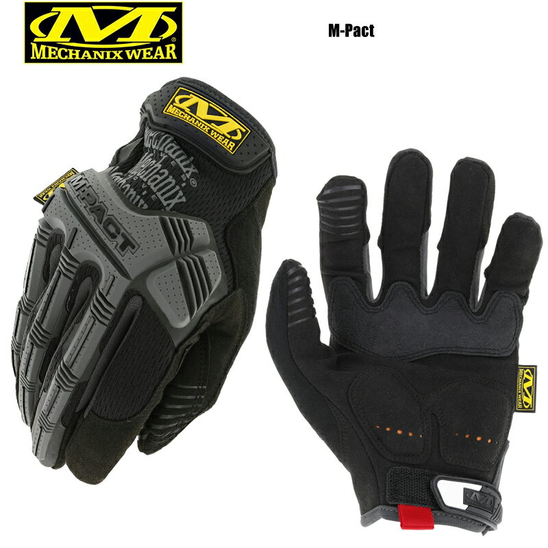 手袋 メンズ（5000円程度） クーポンで最大15%OFF★【あす楽】MechanixWear メカニックスウェア M-Pact Glove エムパクト グローブ BLACK MPT-58 【T】 ｜手袋 メンズ アウトドア キャンプ 作業 バイク 自転車 メカニック メンテナンス 丈夫 ブランド おしゃれ