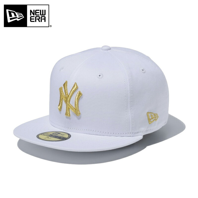 ☆【メーカー取次】NEW ERA ニューエラ 59FIFTY MLB ニューヨーク・ヤンキース ホワイトXゴールド 14525197 キャップ【クーポン対象外】...