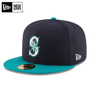 今なら10%OFF☆【メーカー取次】NEW ERA ニューエラ 59FIFTY MLB On-Field シアトル・マリナーズ ネイビーXターコイズ 13554973 キャップ【クーポン対象外】【T】