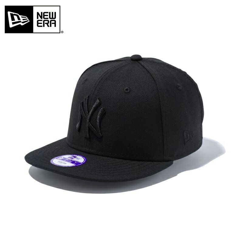 今なら10%OFF☆【メーカー取次】NEW ERA ニューエラ Youth キッズ用 9FIFTY MLB ニューヨーク ヤンキース ブラックXブラックロゴ 13565786 キャップ【クーポン対象外】【T】