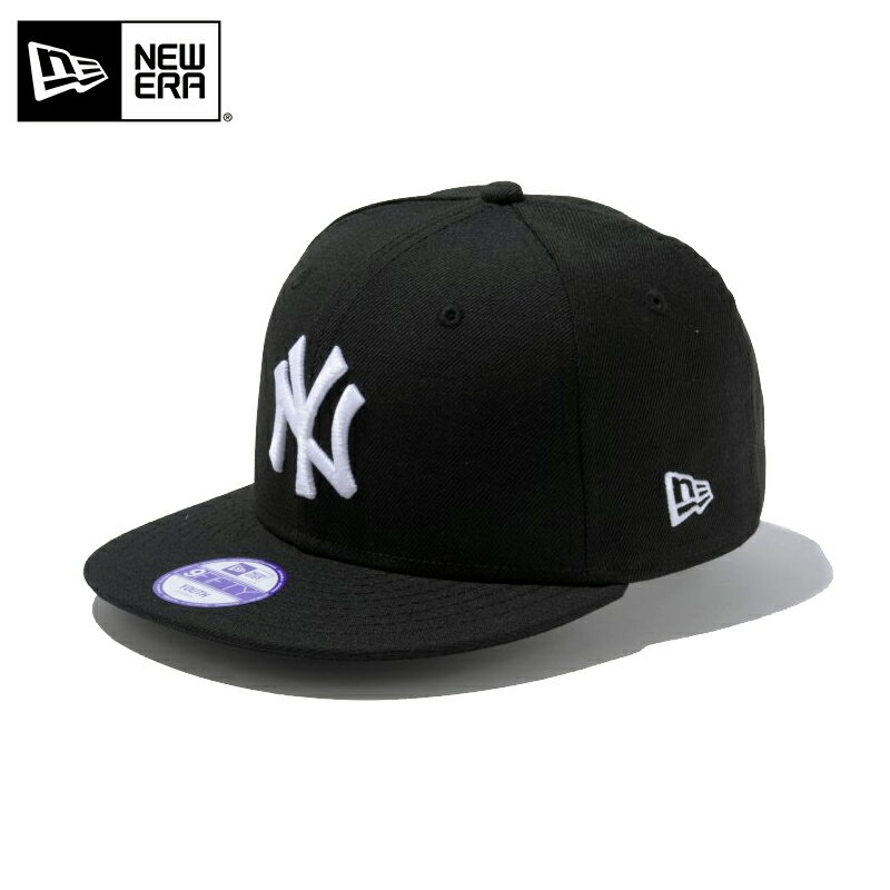 今なら10%OFF☆NEW ERA ニューエラ Youth キッズ用 9FIFTY MLB ニューヨーク ヤンキース ブラックXホワイトロゴ 13565784 キャップ