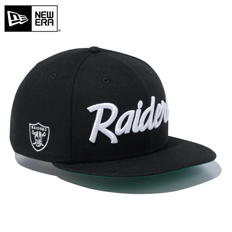 今なら10%OFF☆【メーカー取次】NEW ERA ニューエラ 9FIFTY レイダース カーシブロゴ ブラック 13562079 キャップ【クーポン対象外】【T】NFLのサムネイル