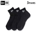 10%OFF☆【メーカー取次】NEW ERA ニューエラ ソックス アンクル 3ペア ブラック 14518191【クーポン対象外】【R】|アンクルソックス 靴下...