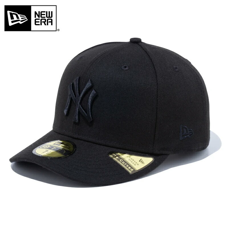 今なら10%OFF☆【メーカー取次】NEW ERA ニューエラ MLB Pre-Curved 59FIFTY ニューヨーク・ヤンキース ブラックXブラック 13561935 キ..