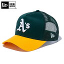 ☆【メーカー取次】NEW ERA ニューエラ 9FORTY A-Frame Trucker オークランド・アスレチックス グリーンXイエロー 14524991 ...