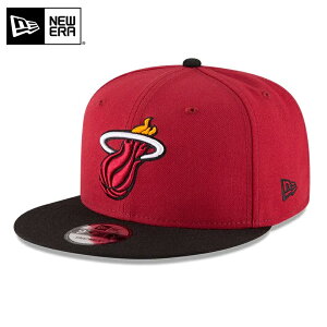 今なら10%OFF☆【メーカー取次】NEW ERA ニューエラ 9FIFTY NBA マイアミ・ヒート レッドXブラック 13552031 キャップ 【クーポン対象外】【T】《WAIPER》メンズ ミリタリー