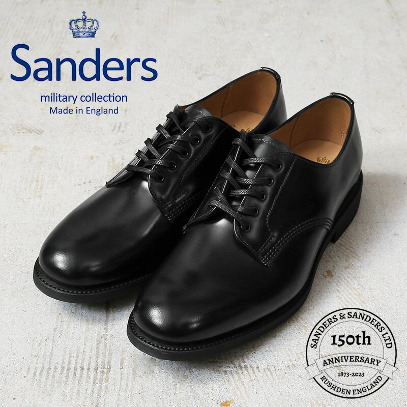 【あす楽】SANDERS サンダース MILITARY COLLECTION 2246B MILITARY OFFICER SHOE ミリタリー オフィサーシューズ【クーポン対象外】【T】｜メンズ 革靴 本革 ビジネス カジュアル イギリス製 グッドイヤーウェルテッド製法 ブランド おしゃれ