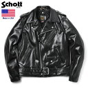 ポイント10倍！Schott ショット 613UHT HORSEHIDE ONE STAR ライダースジャケット TALL【7416】【クーポン対象外】【T】｜メンズ 革ジャン レザージャケット アウター アメカジ ツーリング ブランド おしゃれ 黒 本革