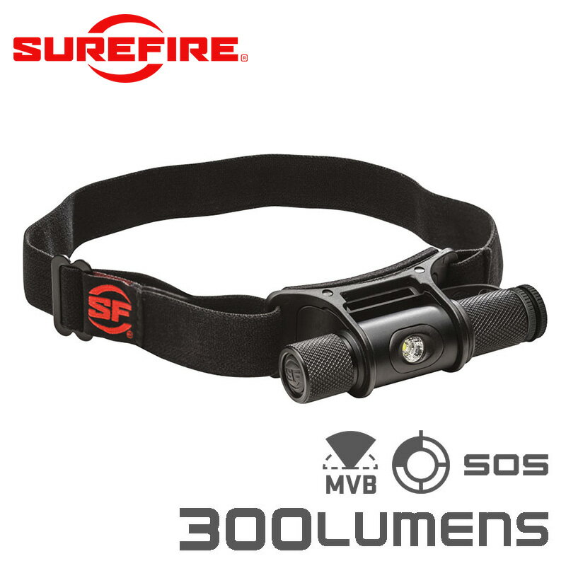 SUREFIRE シュアファイア MINIMUS Variable-Output LEDヘッドランプ / フラッシュライト / 300ルーメン（HS2-MV-A-BK）【クーポン対象外】【T】