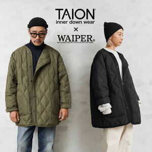 クーポンで最大18%OFF★【あす楽】TAION タイオン TAION-WA2201ML WAIPER別注 MILITARY キルティング ダウンジャケット TYPE M-65 PARKA LINER【D9】【Sx】【T】｜