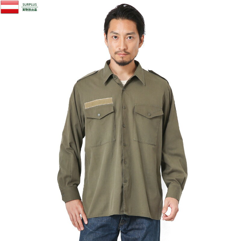 実物 USED オーストリア軍 フィールドシャツ【クーポン対象外】【I】 | ミリタリー メンズ レディース ミリタリーシャツ シャツジャケット 薄手 長袖 軍...