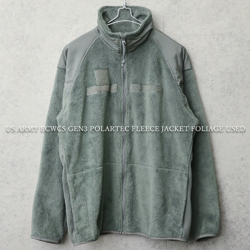 実物 USED 米軍 ECWCS Gen3 POLARTEC（ポーラテック） フリースジャケット FOLIAGE / エクワックス アメリカ軍 軍服 軍物【WAIPER公式YouTubeネタ】【ネイティブジャパニーズ/NATIVE JAPANESE/TAKUTO君着用ネタ】【クーポン対象外】【I】