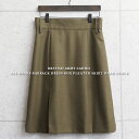 実物 新品 デッドストック イギリス陸軍 ALL RANKS BARRACK DRESS ボックスプリーツスカート ブラウン【クーポン対象外】【I】|ミリタリー カジュアル オフィス レディース ボトムス ロング ミモレ丈 膝丈 大人 おしゃれ 無地 カーキ 軍モノ