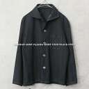 実物 USED ドイツ軍 パジャマシャツ BLACK染め / ユーロミリタリー 軍物 軍服 黒染 後染め 製品染め【クーポン対象外】【I】