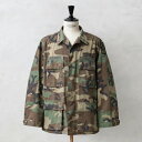 実物 USED 米軍 BDU WOODLAND CAMO ジャケット 中期型 ノンリップ【クーポン対象外】【I】|ミリタリージャケット フィールドジャケット メ...