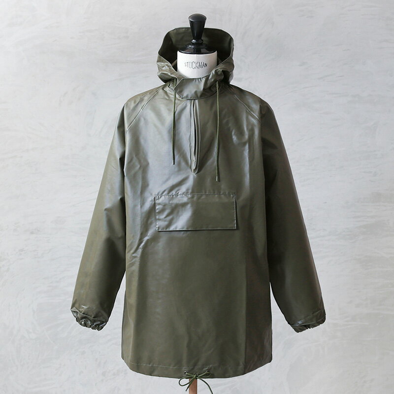 実物 新品 デッドストック フランス軍 PVC レインパーカー【クーポン対象外】【I】|メンズ アウター 大きいサイズ アノラック プルオーバー レインコート ...