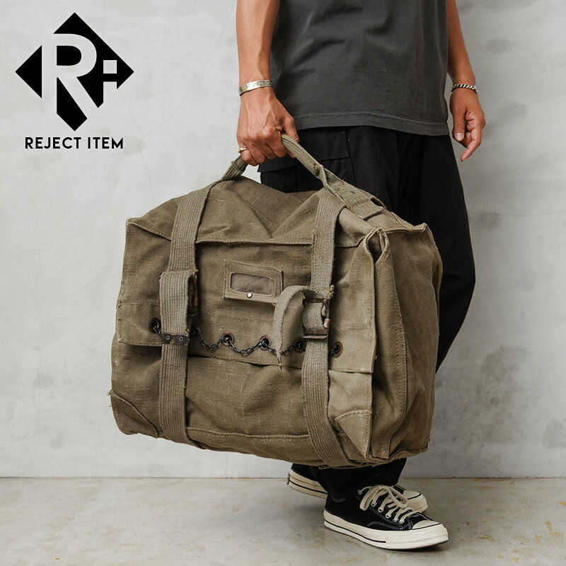 リジェクト 訳あり品 実物 USED イタリア軍 80s ヘビーキャンバス ダッフルバッグ【クーポン対象外】【I】