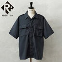 リジェクト 訳あり品 MADE IN USA 新品 デッドストック 米軍 リップストップ S/S シャツ NAVY【クーポン対象外】【I】