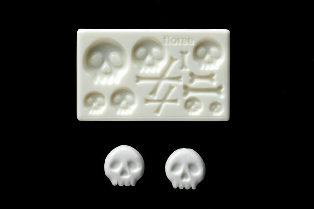 【ハロウィン】ミニ立体型抜き G-018 ドクロC（デフォルメ）