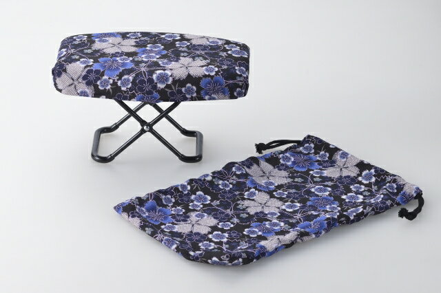 【日本製】【当店オリジナル】正座椅子　玲　疋田桜＜青＞（RS-HA)　スタンダードサイズ【送料無料】